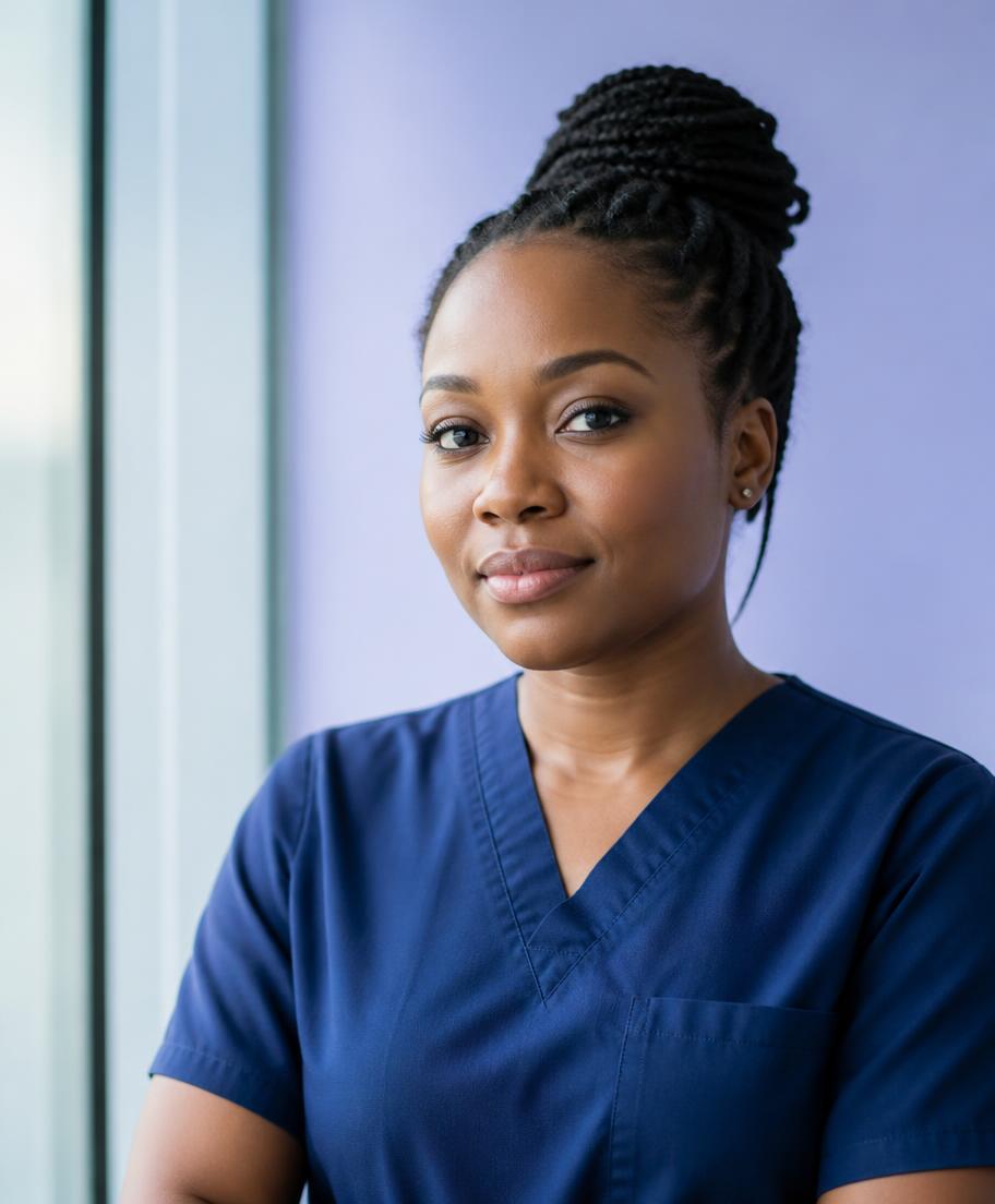 A healthcare professional talking with a colleague